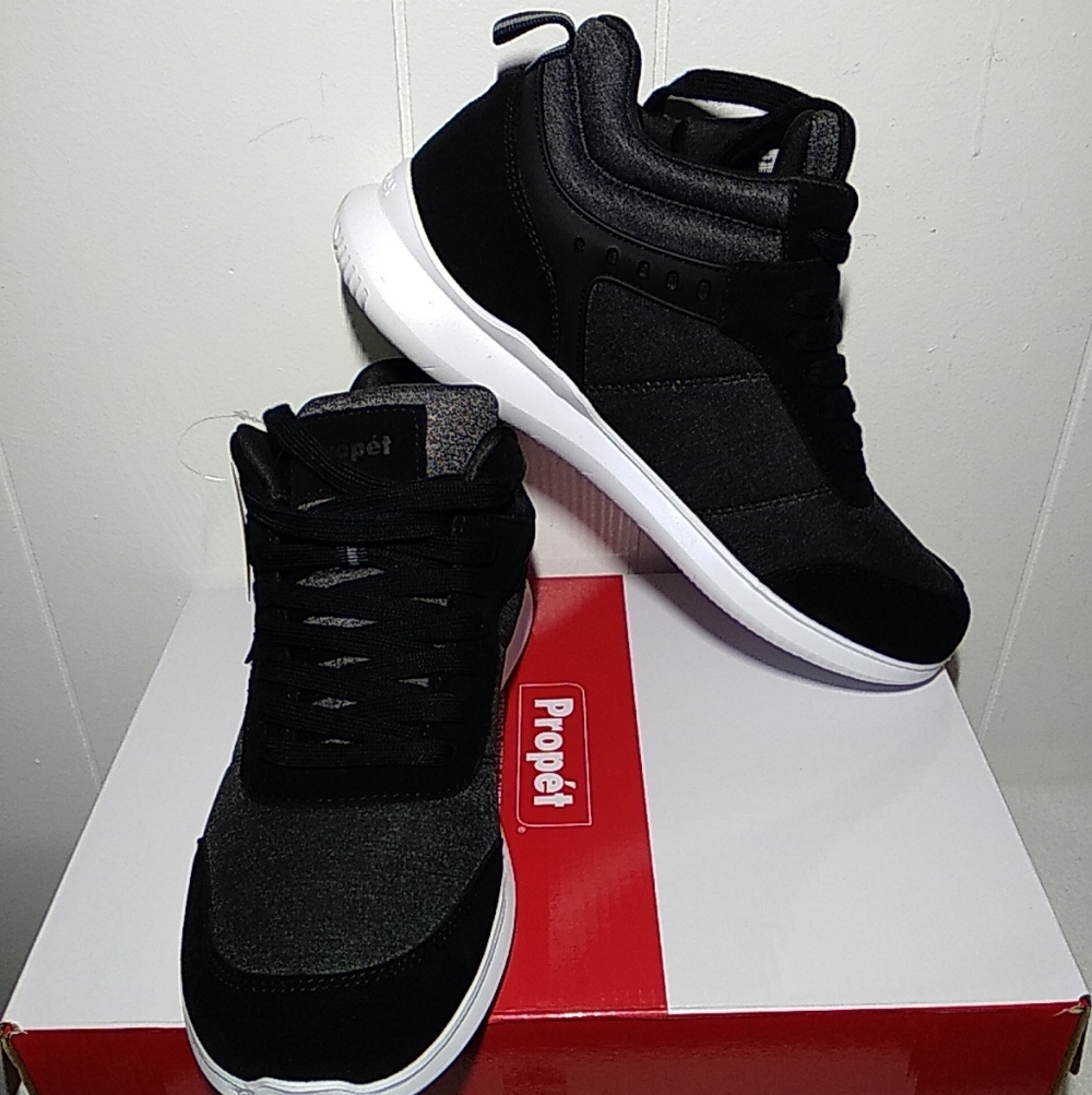 Propet Men's Sz 11.5 W Viator Hi Walking Sneaker Black MAA112M NEE